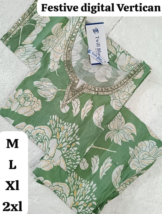 Pista Green 2-Piece Chudidar Set