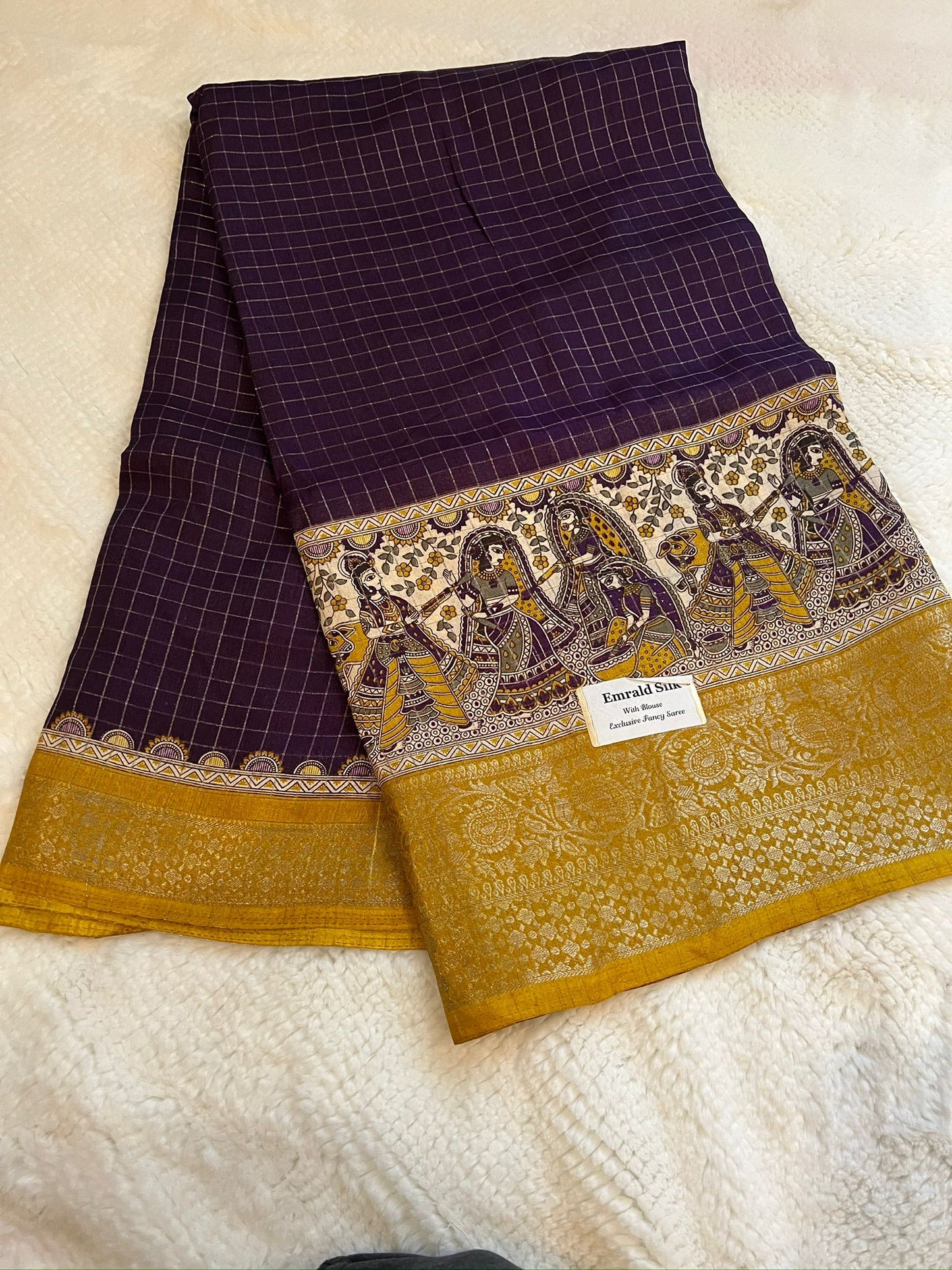 Purple Emerald Fancy Saree