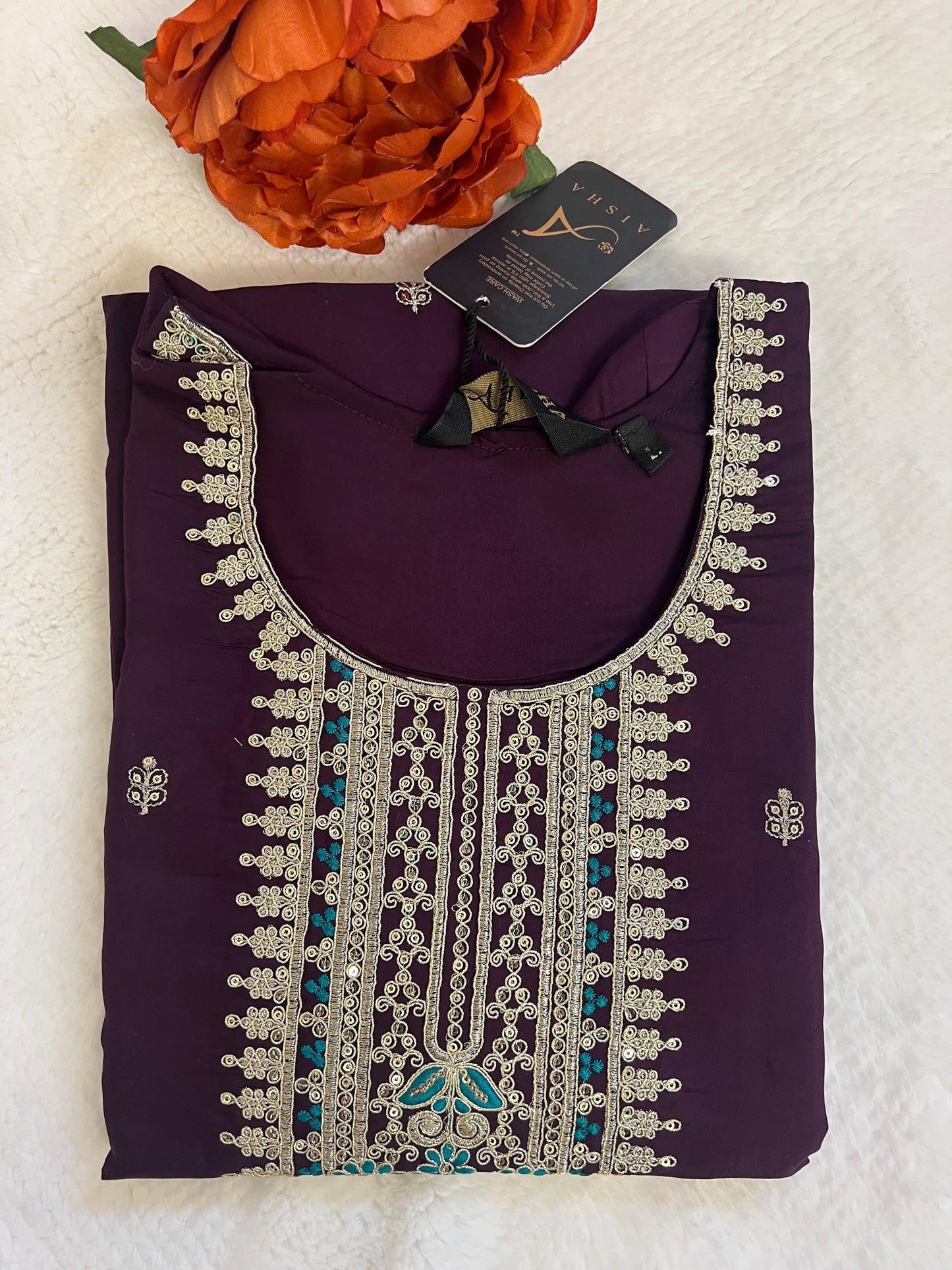 Purple 3 Piece Salwar Set