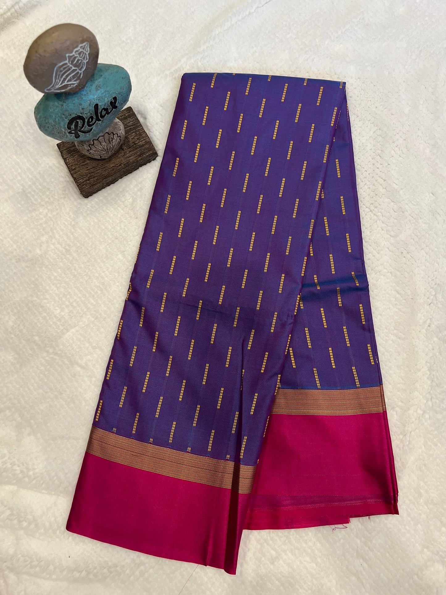 Purple and Pink Kiya Arani Semi Soft Silk Saree