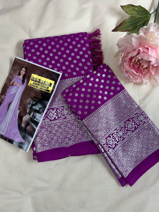 Purple Sun Star Gift Saree