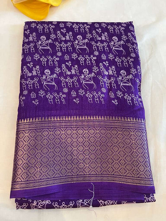 Purple Ishira Fancy Saree