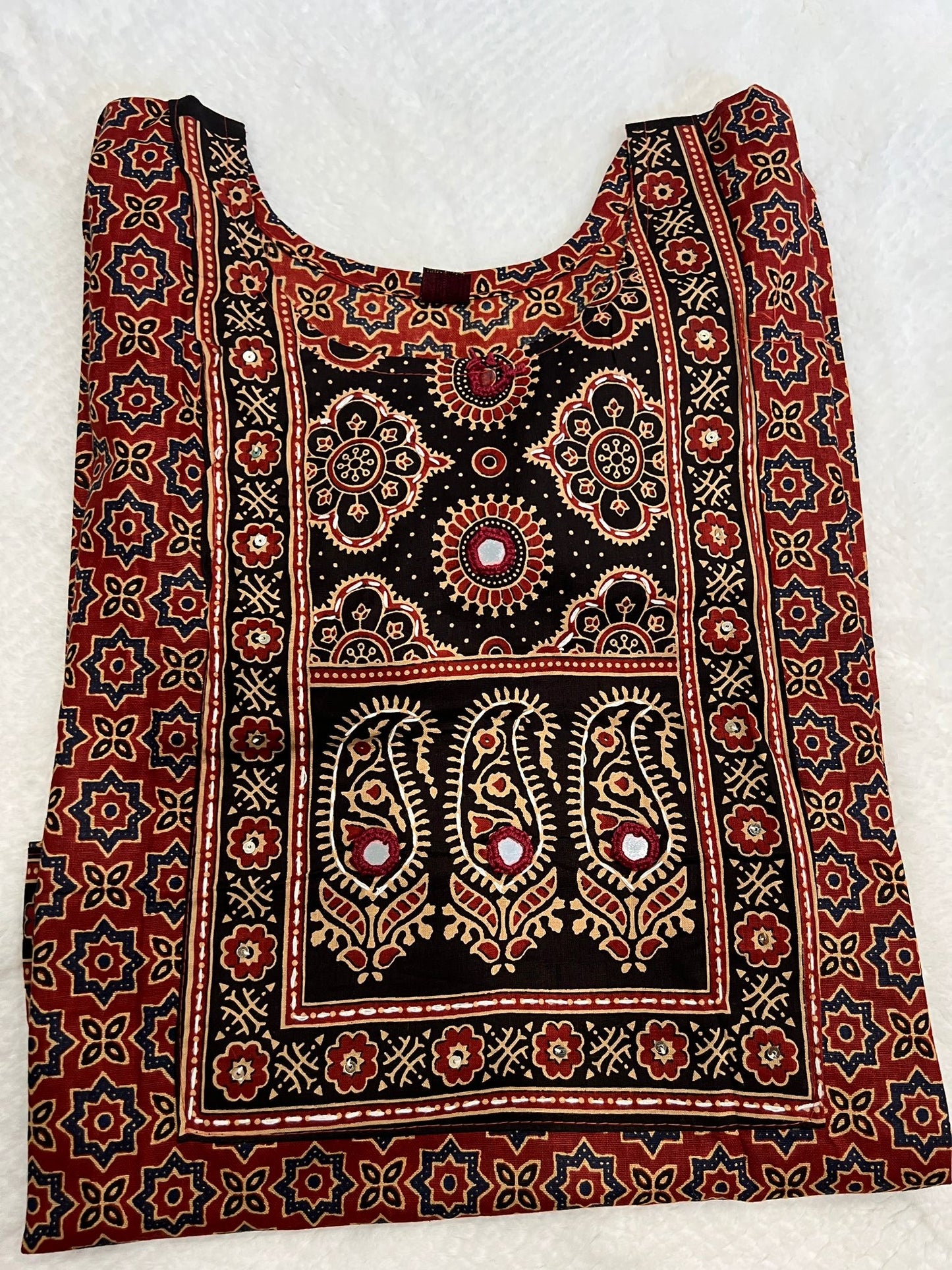 Red Mango Mirror Work Short Kurti