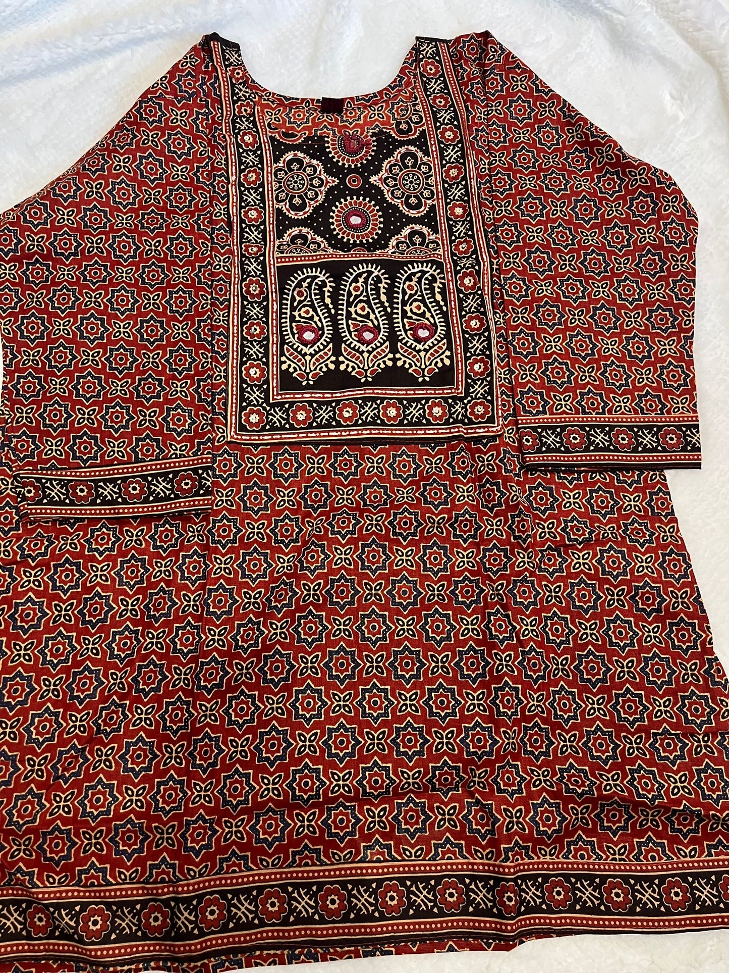 Red Mango Mirror Work Short Kurti