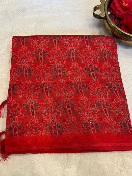 Orange Garima Fancy Saree