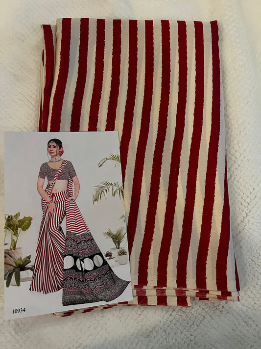 Red Jaipur Modal Silk Fancy Saree