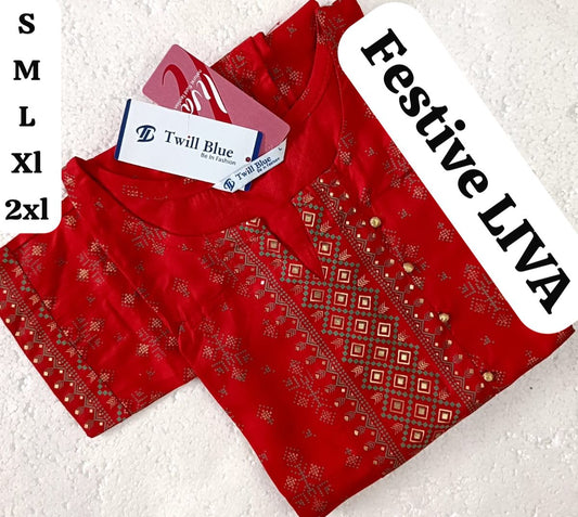 Red Festive Kurti