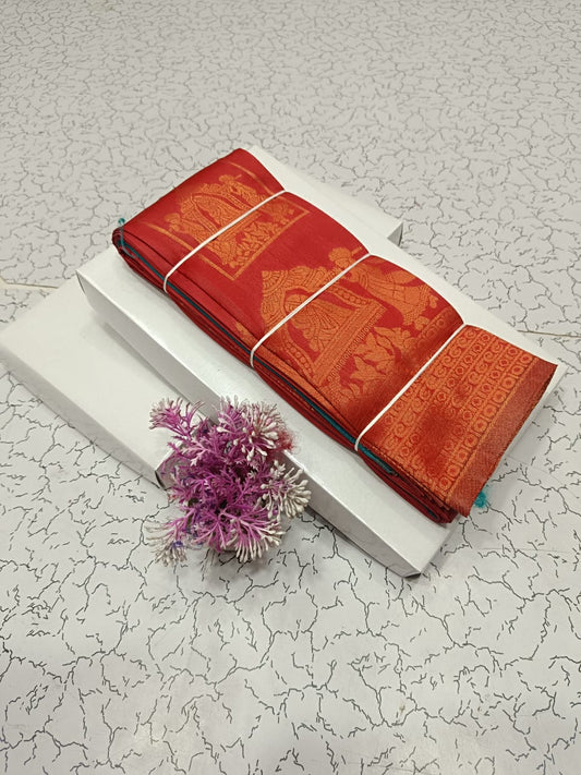 Red Pallaku Design Soft Silk Saree