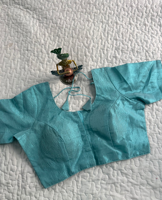 Teal TIssue Blouse