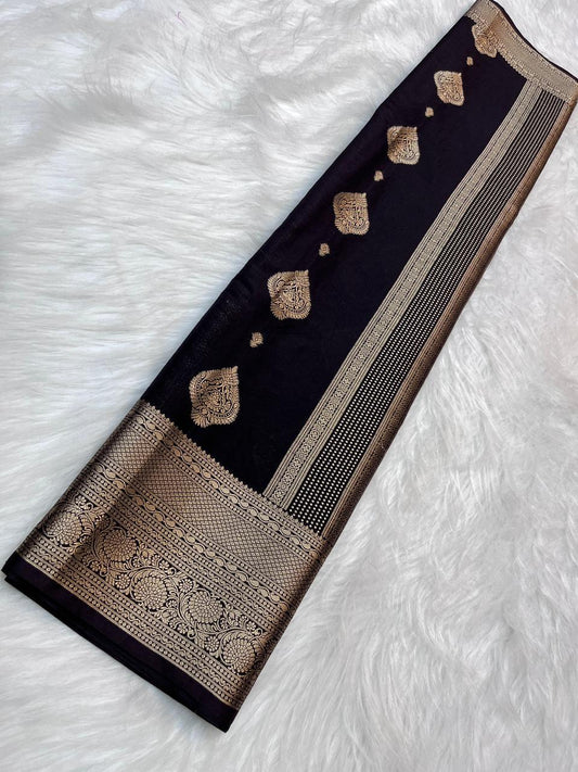 Dark Brown Warm Silk Saree