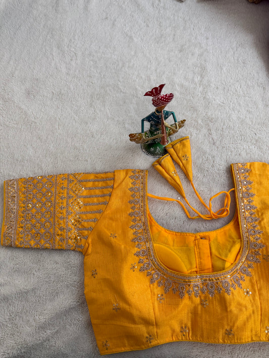 Yellow Embroidery Blouse