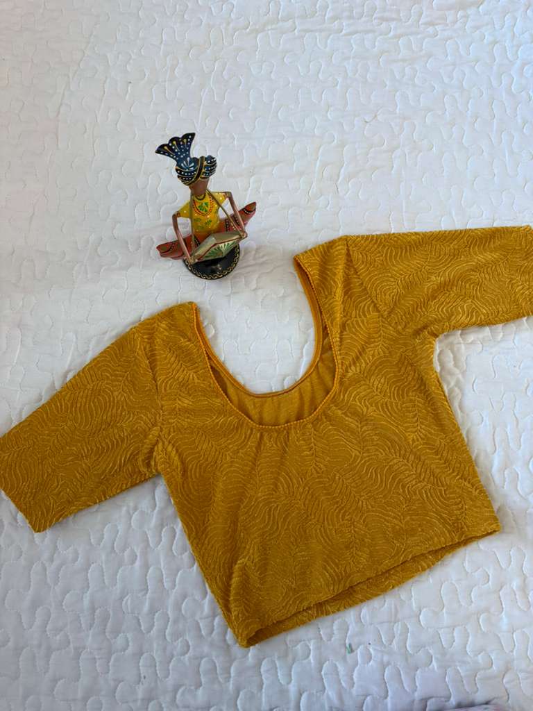 Yellow Stretchable Blouse D1