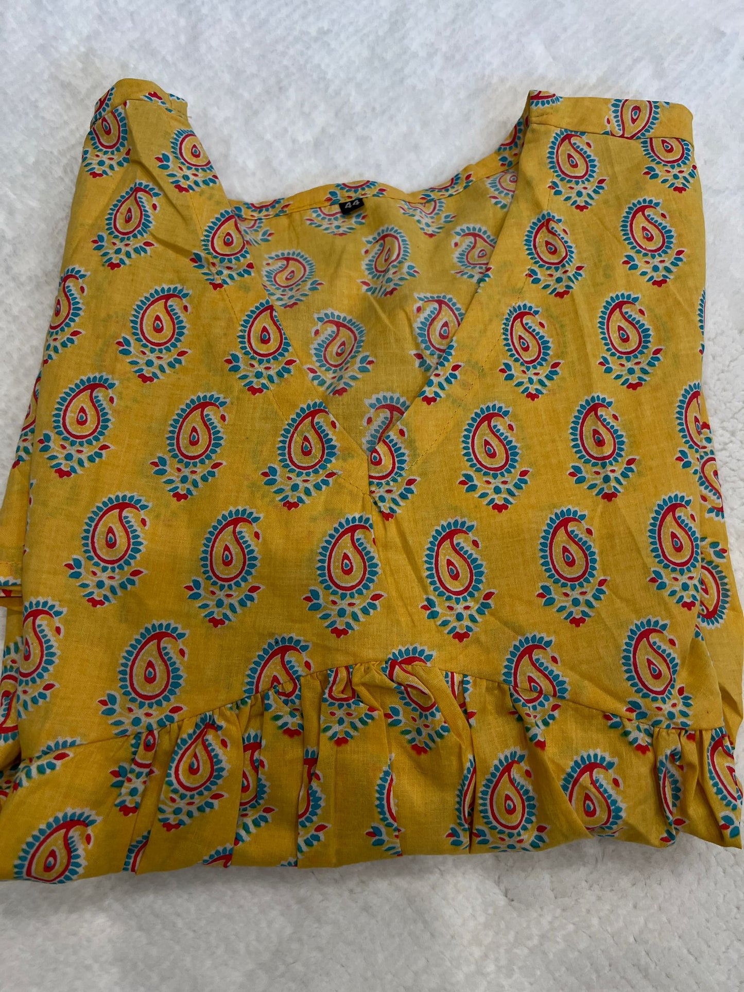 Yellow Short Kurti XXL