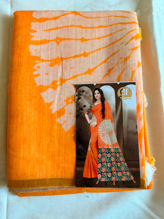 Yellow Anaya Silk Linen Saree