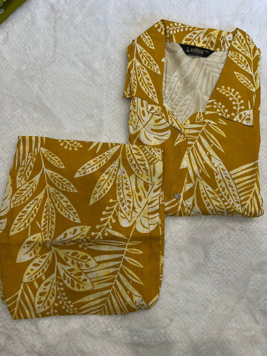 Yellow 2 Piece Kurti Set Long
