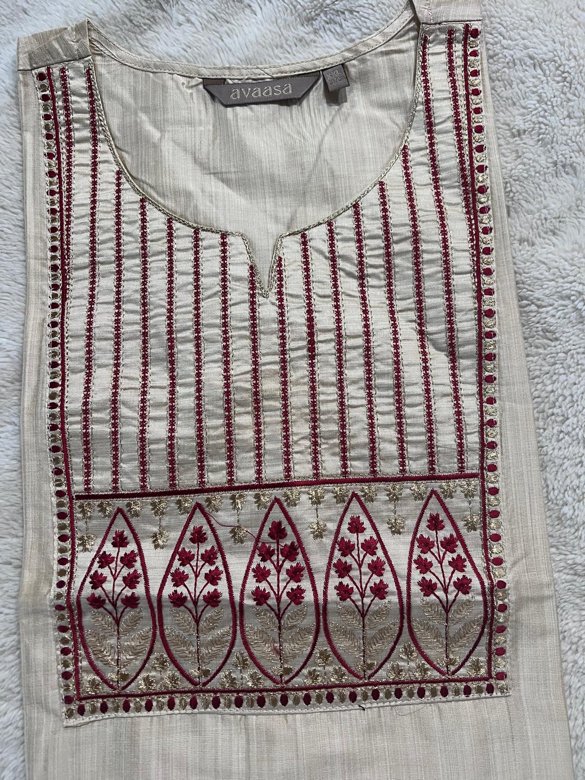 Sandal Embroidery Kurti