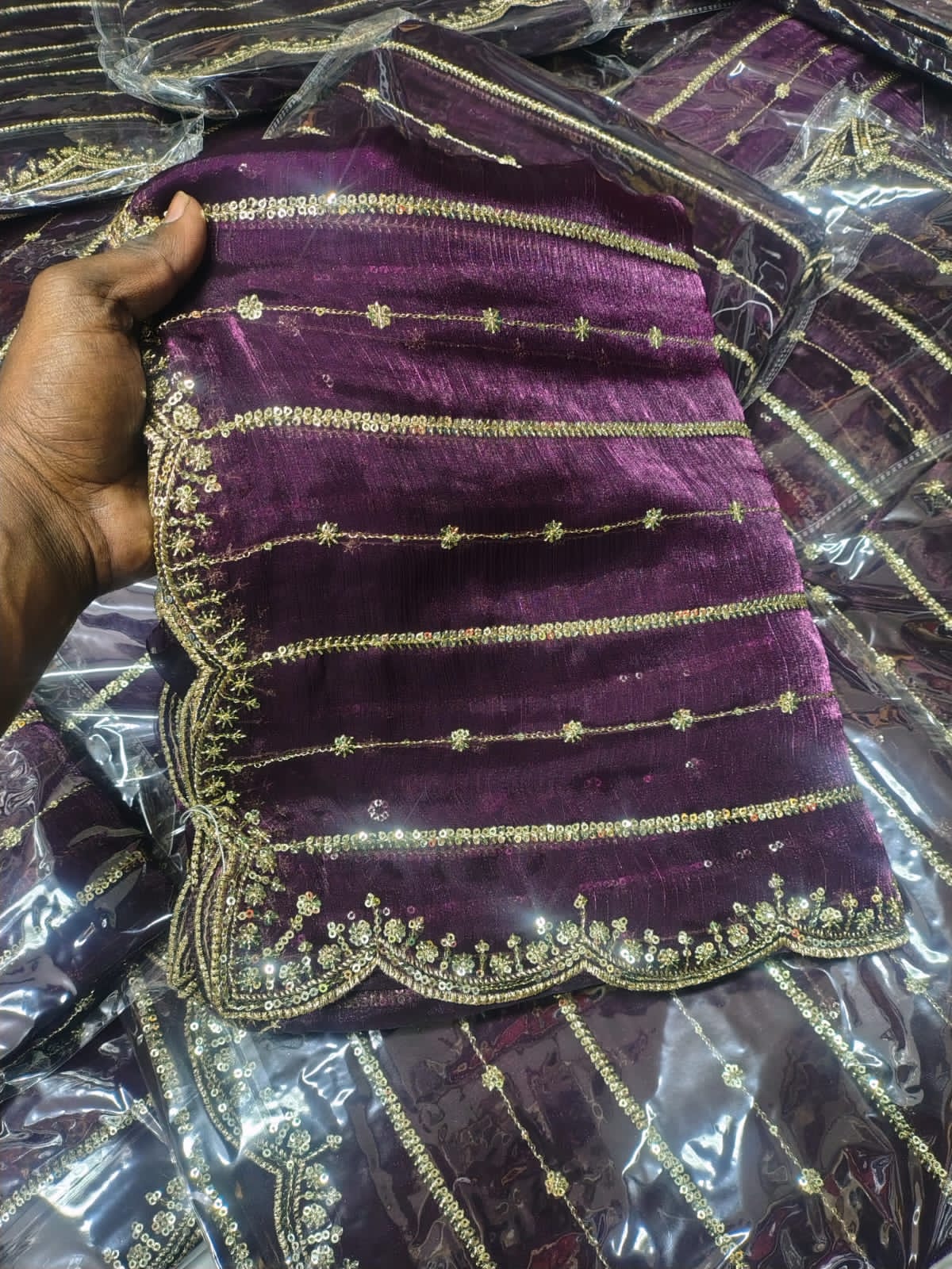 Wine Color Space Silk Fancy Saree